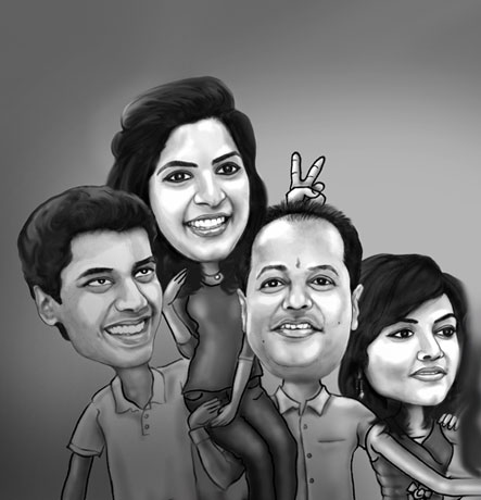 family caricature