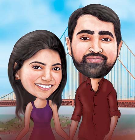 customized wedding caricatures