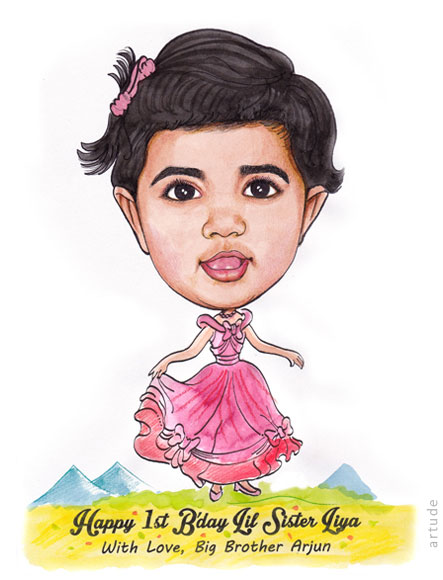 handmade caricgirl caricature gift