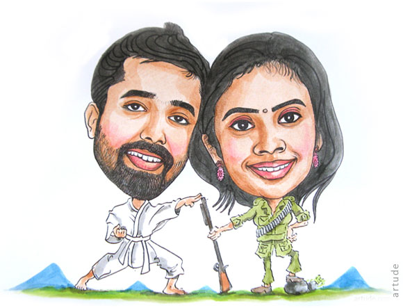 couple caricature