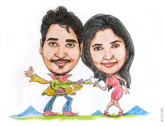 couple caricature