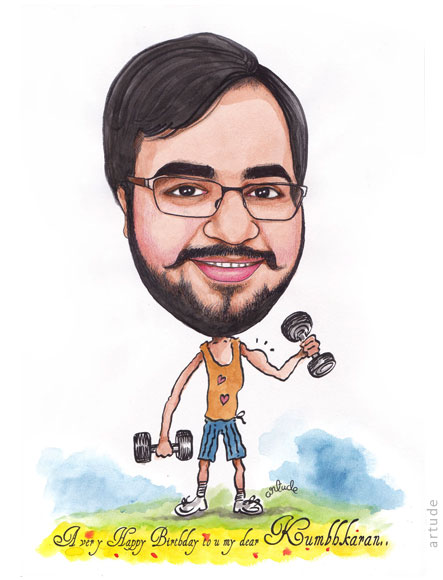 handmade caricature gift Bangalore