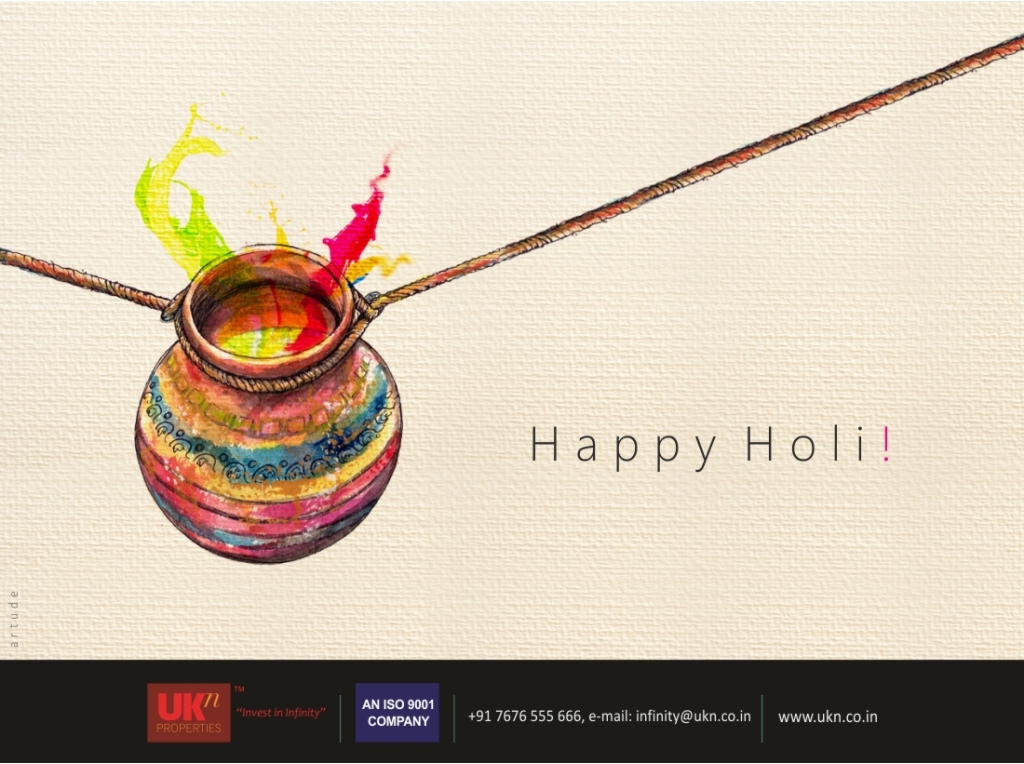 greeting design for holi