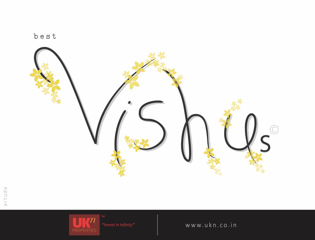 greeting design for vishu